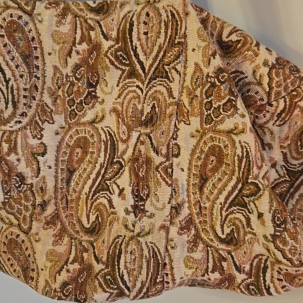 Vintage Shoppers Tapestry Tote Bag Paisley Purse Casual‎ Womens Barrel Mauve Tan
